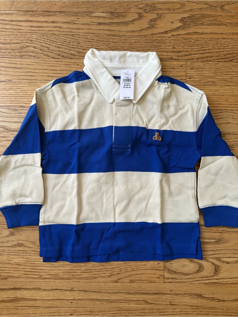 NWT Baby Gap Long Sleeved Striped Rugby Polo Shirt